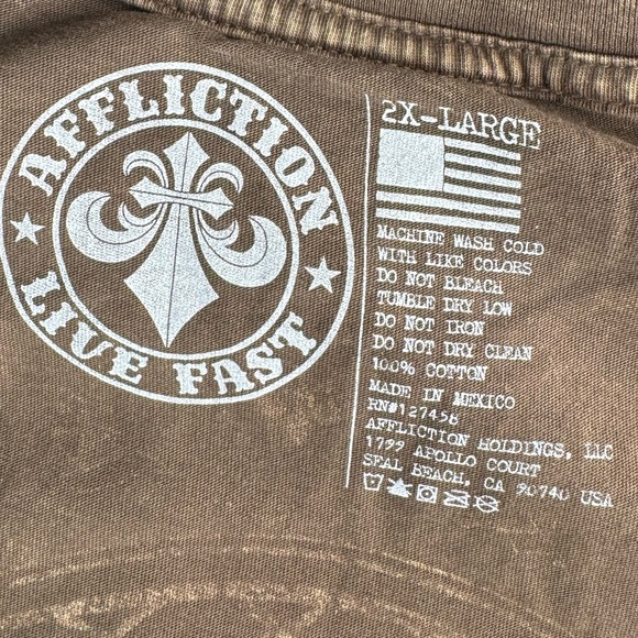 Affliction Men's Short Sleeve Graphic T-shirt -Size: 2XL - NWT - Picture 13 of 13